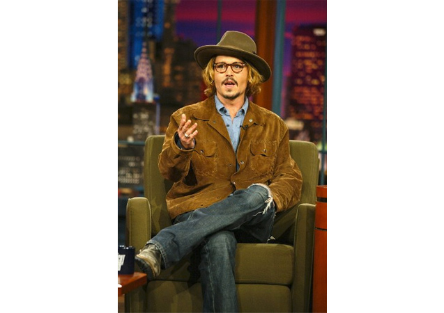 On the Jay Leno show in 2003, patenting the original hipster look.