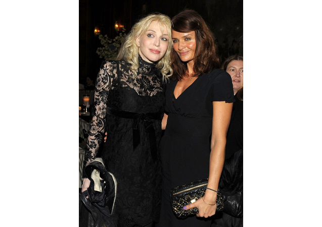 In 2009 with model Helena Christensen, wearing a goth–lace dress.