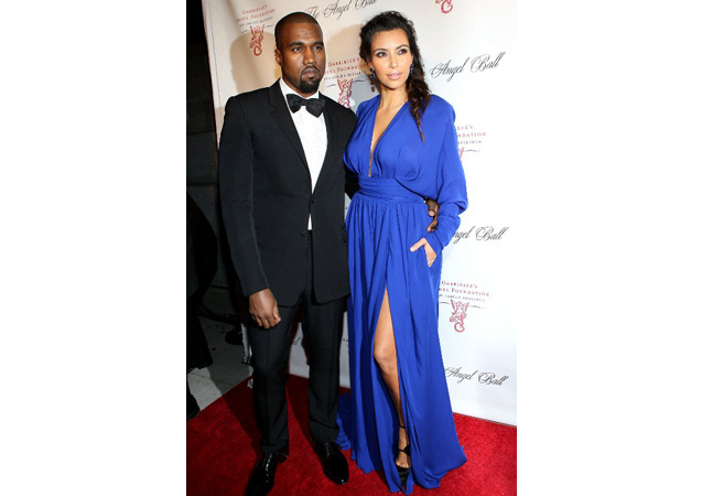 Kim and Kanye coordinated looks even in the early stages of their relationship. Kanye's classic tux and Kim's blue evening gown perfectly complimented each other at the 2012 Angel Ball.