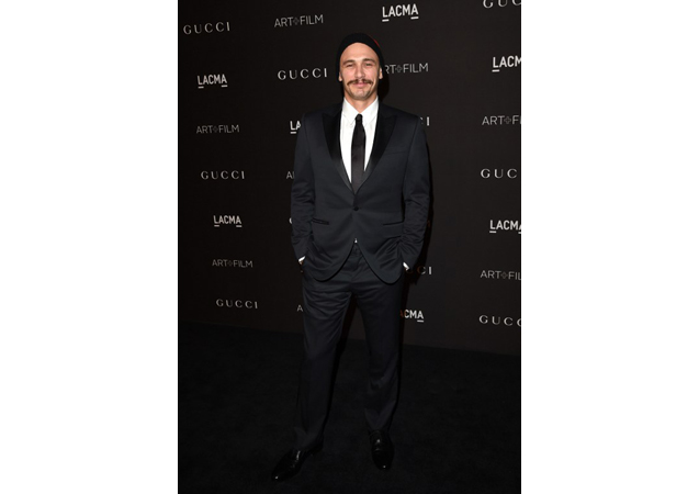 James Franco, wearing Gucci, attending the 2014 LACMA Art + Film Gala honoring Barbara Kruger and Quentin Tarantino.