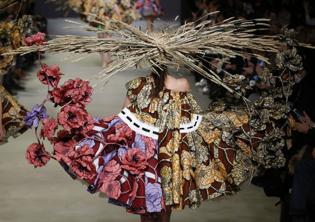 Viktor & Rolf had hibiscus blooming out of this skirt at Haute Couture Week.