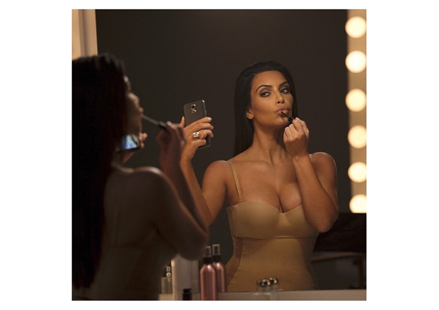 Kim Kardashian also took a #selfie for now instafamous Super Bowl commercial. 
