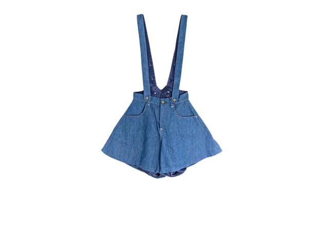 Scout's overalls get refreshed for for spring. Levi's High Waisted Shorts, available at [link href='http://www.ln-cc.com/invt/lvr0216010ind' target='_blank']LN-CC[/link].