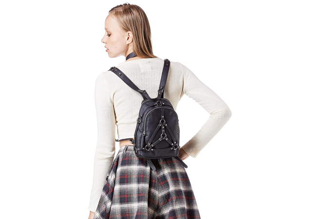 Treat yourself to a leather backpack that you can kick ass in all year long. Mini Bound Backpack, available on [link href='http://unifclothing.com/bound-mini' target='_blank']UNIF[/link].