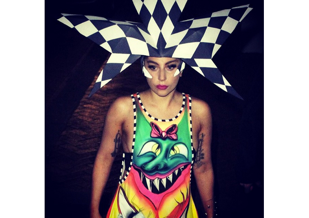Lady Gaga keeping it not that fashionable and oh-so impractical.