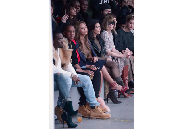 Sean "Diddy" Combs, Jay-Z, Beyonce, Kim Kardashian, and Anna Wintour attend the adidas Originals x Kanye West YEEZY SEASON 1 fashion show.