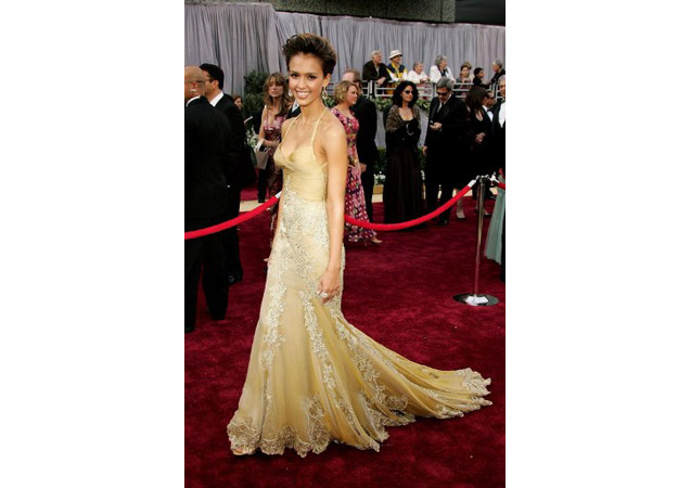 Jessica Alba was the belle of the ball  in this yellow gown.