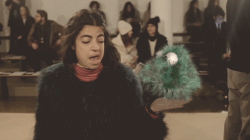 Fuzzy Dude Spotted in the Front Row: GIF Genius Makes NYFW Fun Again