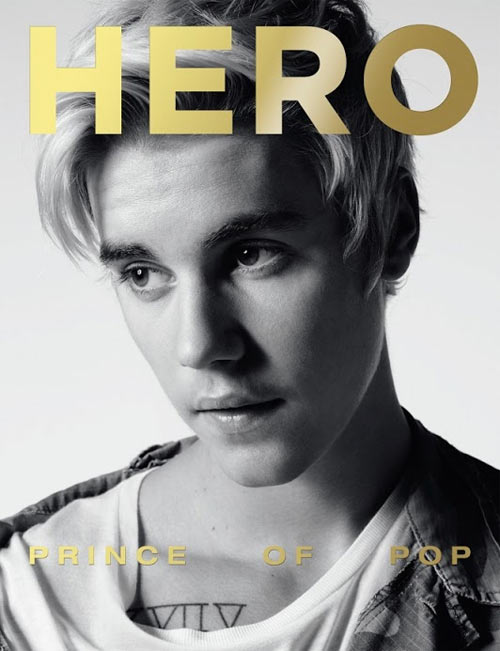 Justin Bieber Dreamy on the Cover of Hero Magazine