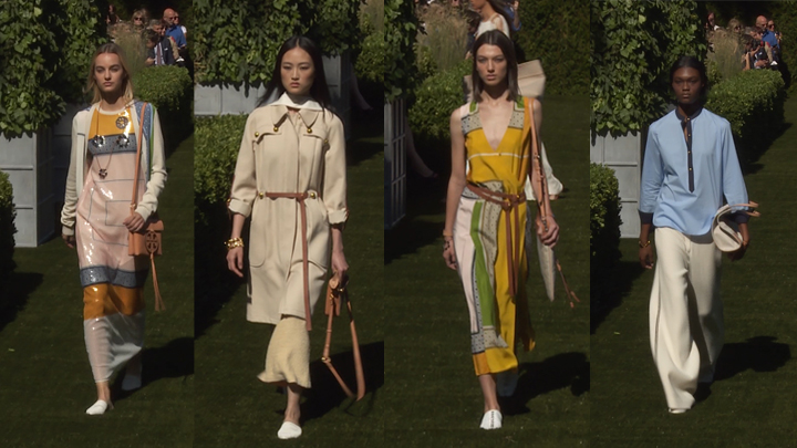 Vibrant Colors and Prints Rule the Tory Burch 2018 Spring/Summer Runway