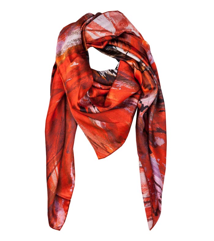 Anna Katharine Lion Silk Scarf 1