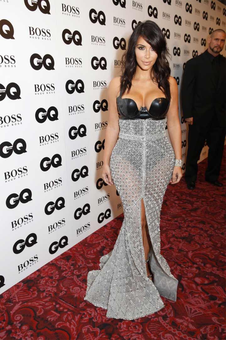 Kim Kardashian Wears Ralph & Russo to GQ Men of the Year Awards