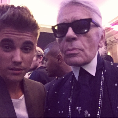 Justin Bieber & Karl Lagerfeld