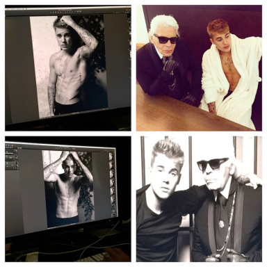Justin Bieber & Karl Lagerfeld