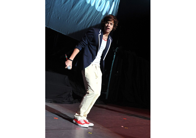 Harry was schoolboy-chic in One Direction's March 2012 performance at Radio City Music Hall.